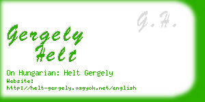 gergely helt business card